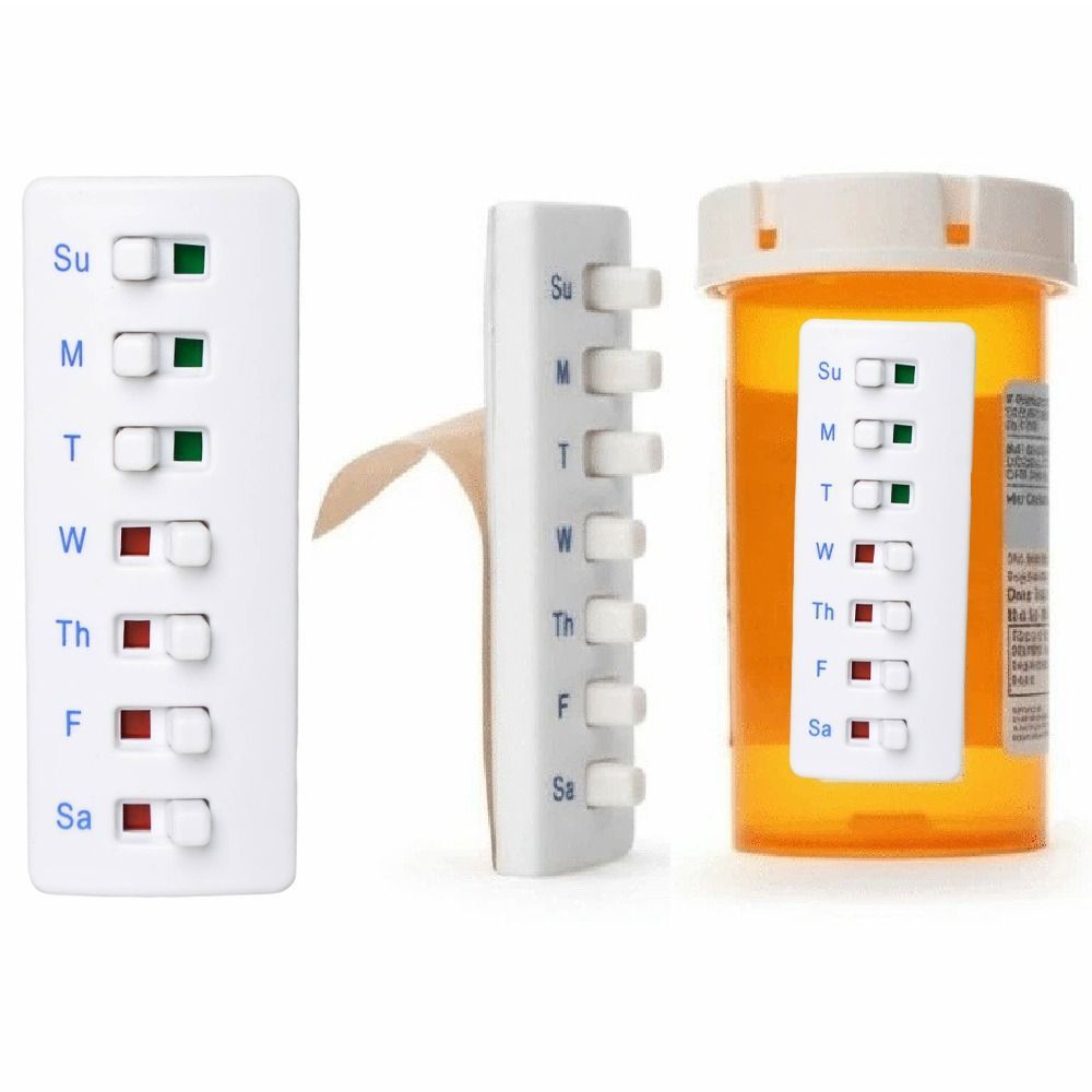 Nhắc nhở JIMMYCHOOEC, thiết kế chống trượt, lưng cong, chỉ báo mã màu, bền, máy theo dõi thuốc di động / vitamin / thú cưng