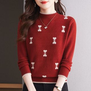 Dệt Kim Áo Len Rời Thu Đông Cho Nữ, Phong Cách Nửa Cổ Rùa Thời Trang