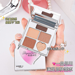Bảng phấn mắt năm màu Matte Pearlescent Smoky Trang điểm màu đất Bột lông mày tự nhiên Contouring Phấn mắt Trang điểm lâu trôi Clear Edge No S