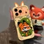 Ốp Điện Thoại Thêu Tai Fox Rabbit Da 3D Cho iPhone 17 Pro Max 17 Air 16 Plus 15 14 13 12 11 Vỏ Bảo Vệ Chống Sốc