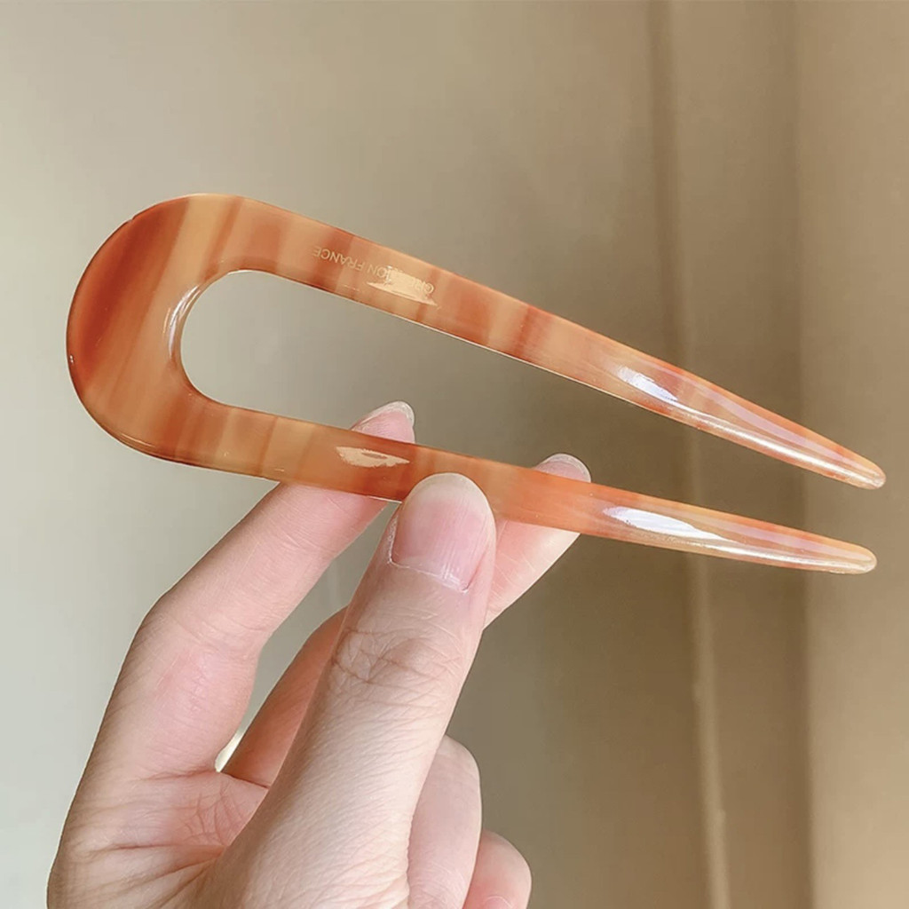Mẫu mới kẹp tóc hình chữ U bền từ acrylic, dụng cụ DIY tạo kiểu tóc