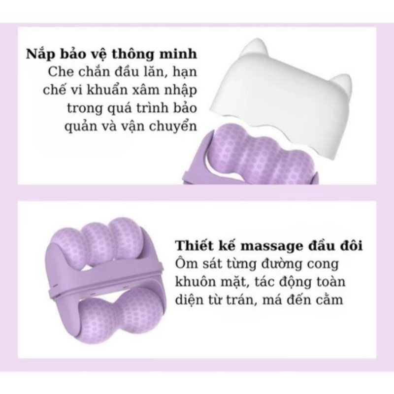 Con Lăn Massage Đá Lạnh Nâng Cơ Mặt, Dụng Cụ Lăn Mặt Làm Mát Thư Giãn Nhỏ Gọn Tiện Lợi