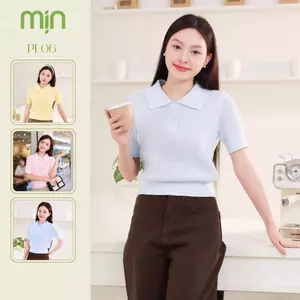 Áo Len Polo Nữ Dệt Lưới Cao Cấp PL06 MỊN Cổ Bẻ Thanh lịch, Form Ôm Nhẹ Dễ Phối Đồ, Phong Cách Hàn Quốc