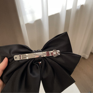 【BabyJoy】Kẹp tóc nơ lụa satin bản to phong cách Hàn Quốc,thiết kế 3 lớp nơ  nhẹ nhàng tiểu thư cho nữ