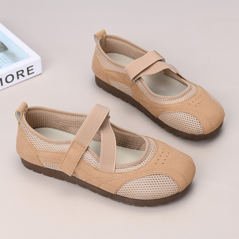 Giày Mary Jane Nữ Thoáng Khí Lưới Mềm Êm Chân Chống Trượt Style Hàn Quốc Ulzzang