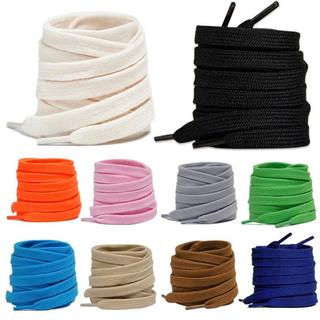 Dây giày Unisex rộng 0,8 Cm, Dây giày Cotton phẳng, chất lượng cao Thích hợp cho nhiều loại giày — 1 đôi