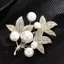 Springevenstar Thời Trang Lá Ngọc Trai Thổ Cẩm Cho Nữ Cây Thổ Cẩm Quần Áo Áo Áo Trang Sức Dự Tiệc Phụ Kiện Quà Tặng Springevenstar