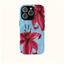 Nền Xanh Hoa Đỏ Thích Hợp Cho iPhone 17ProMax 16Pro 15 11 12 13 14 xs XR 17Air Vỏ Bảo Vệ Hai Lớp Chống Sốc Vỏ Điện Thoại 9TM3
