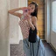 Ngoại Thương Pure Desire Chấm Bi Cô Gái Nóng Cổ Dây Camisole Nữ Mùa Hè Gợi Cảm Ren-Up Mỏng Hơn Nhìn Ôm-Fit26031103