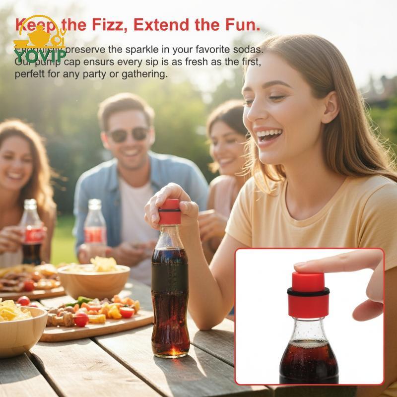 Nút chặn chai nước uống có ga YOVIP Loại ép Soda Sealer 2 Pa Bảo quản Fizz chống rò rỉ cho tủ lạnh Sử dụng văn phòng VN
