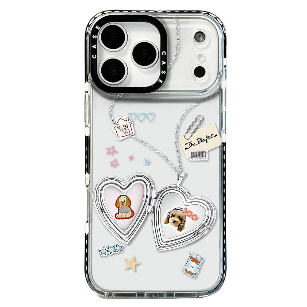 Ốp Điện Thoại Vòng Cổ Chó Hoạt Hình Cho IPhone 17 Pro Max 17 16 15 14 13 12 11 Vỏ Bảo Vệ Chống Sốc