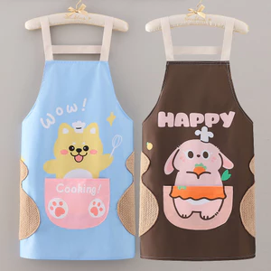 Hoạt Hình Dễ Thương Tạp Dề Nhà Bếp Hộ Gia Đình Nấu Ăn Chống Thấm Nước Chống Dầu Eo Chống Bụi Bẩn Tay Lau Nhà Phục Vụ Phục Vụ Quần Áo Làm Việc 1773