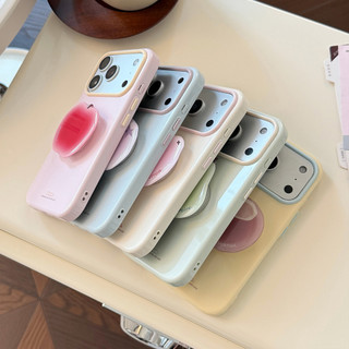 Giá đỡ điện thoại trái cây dễ thương Màu kẹo Vỏ bảo vệ silicon mềm cho iPhone 17Promax 17Pro 13 14 15 16 Pro Max Vỏ điện thoại di động nữ chống sốc