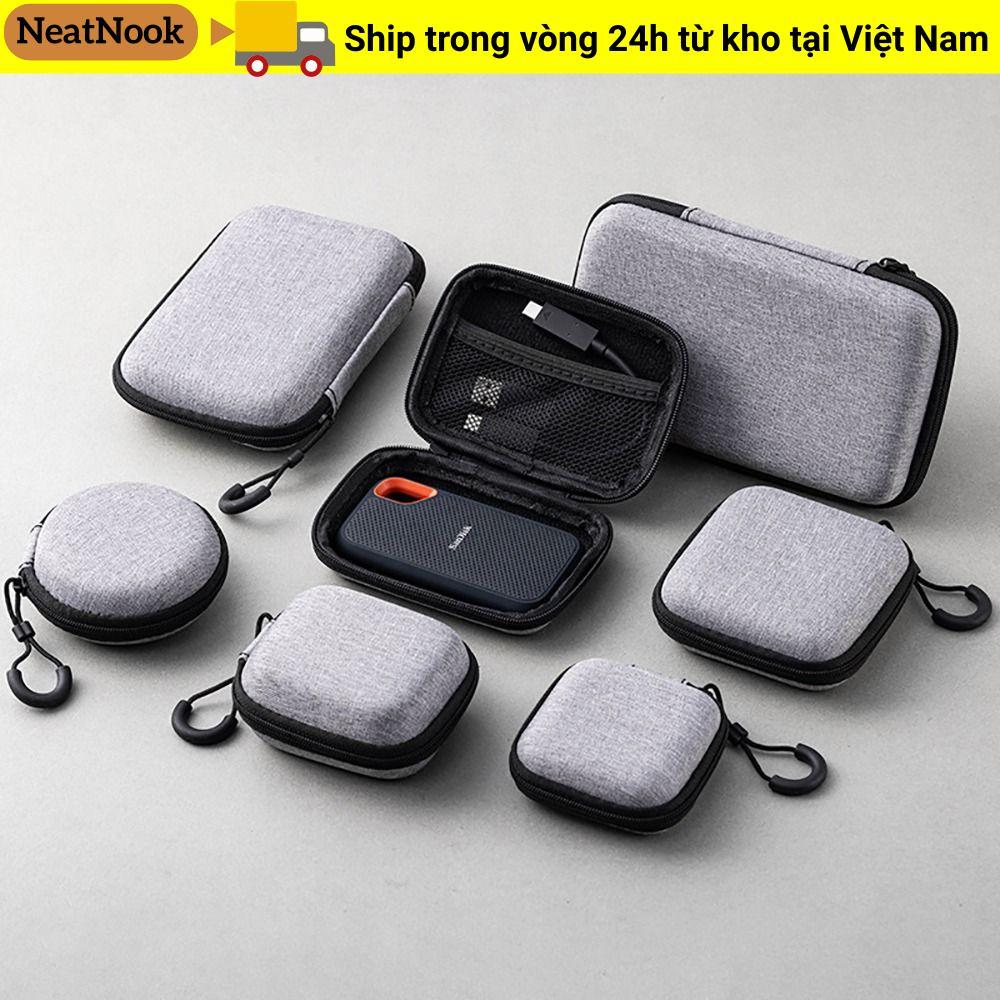 NEATNOOK 1 Cái Túi Bảo Quản EVA, Tai Nghe / Điện Thoại / Cáp Sạc Tai Nghe Dây Kéo Di Động, Phụ Kiện Kỹ Thuật Số Mini Cho Túi Airpod Túi Đựng