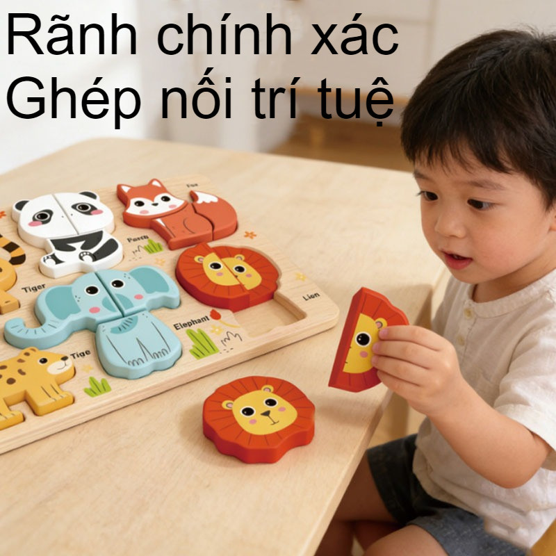 Bảng Ghép Hình 3D Bằng Gỗ Cho Trẻ Em,Thiết Kế 6 Trong 1,Nhiều Kiểu Dáng,Bền Chắc Và Bền Lâu,Đồ Chơi Giáo Dục Trẻ Em