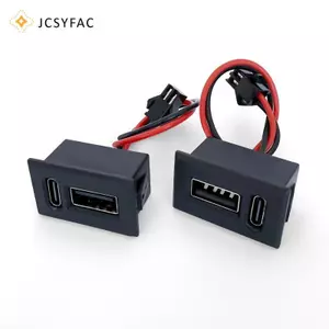 JCSYFAC USB Nữ Đế Type-C Hai Lớp Soet Đèn Sạc Soet Điện Thoại Điện Thoại Soet Có Đầu Nối Cáp Mới