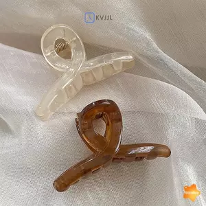 Kẹp Tóc Nhỏ Thạch Cá Mập Thanh Lịch Nhựa Trong Suốt Hình Học Móng Vuốt Tóc Cho Nữ Cô Gái Đuôi Ngựa Mùa Hè Mũ Phụ Kiện Tóc Mới