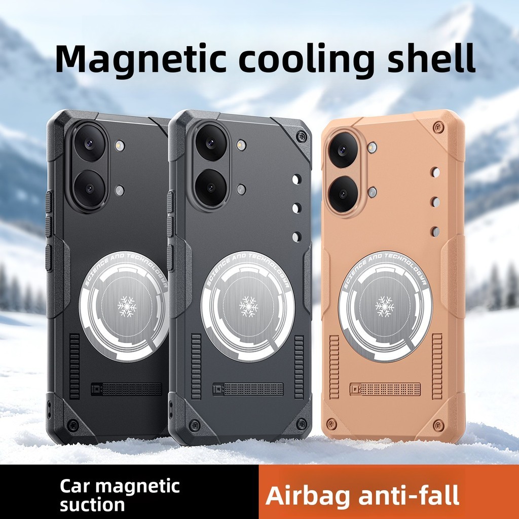 Mimi Mới Cho Redmi Turbo 5 Max 4 Pro K90 Poco X7 X8 Pro Max F7 F8 Pro / Ultra Xiao 17 Từ Graphene Làm Mát Tản Nhiệt Vỏ Điện Thoại Giáp Chống Rơi Vỏ Mỏng Ánh Sáng