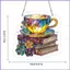 Suncatcher để treo cửa sổ 2D Acrylic đầy màu sắc với dây chuyền kim loại Hoa cửa sổ chim Suncatcher Trang trí cho mueadsyvn