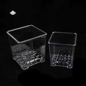Maybest Chậu hoa Acrylic trong suốt hình vuông Chậu thoáng khí Trang trí máy tính để bàn cho sân vườn Ban công phòng khách {VN}