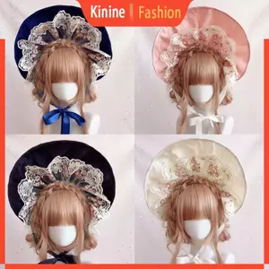 KIN Lolitas Mũ Bonnet Thoải Mái Trọng Lượng Nhẹ Mũ Có Thể Điều Chỉnh Phong Cách Courtly Mũ