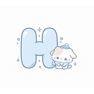 móc khoá chữ cái gấu mùa đông dễ thương
