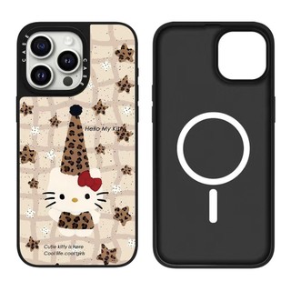 Mũ in hình da báo từ tính Vỏ điện thoại cứng gương Cat cho iPhone 17 Pro Max 17 Air 16 Plus 15 14 13 12 11 Vỏ chống sốc