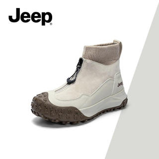 Giày bốt ngắn đi bộ đường dài JEEP dành cho nữ Thu Đông Retro Giày bốt thiết kế Niche chống trượt chống mài mòn