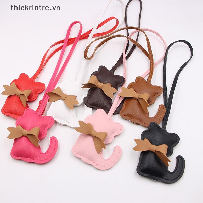 THI Móc Khóa Túi Charm Đáng Yêu Thắt Nơ Chi Tiết Món Quà Hoàn Hảo Túi Da Mặt Dây Chuyền Phụ Kiện VN