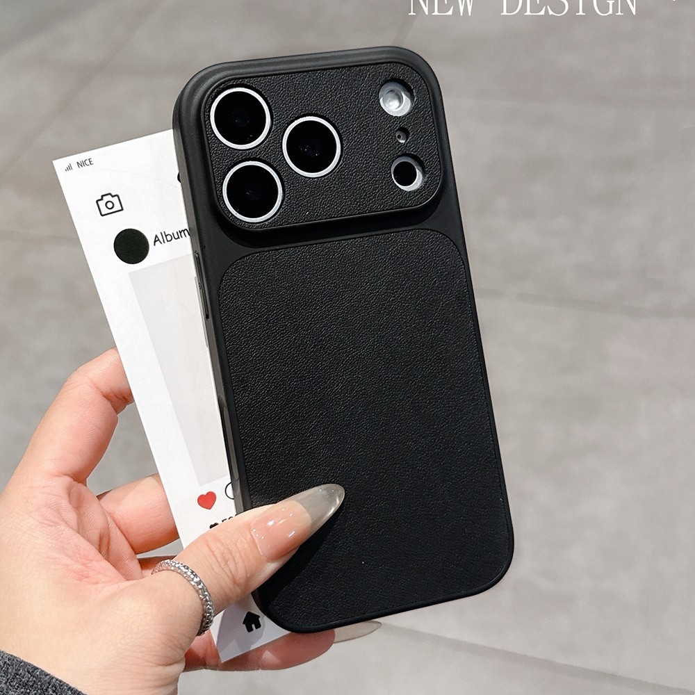 Ốp Điện Thoại Da Cửa Sổ Chặn Màu Cho iPhone 17 Pro Max 17 Air 16 Plus 15 14 13 Vỏ Bảo Vệ Chống Sốc