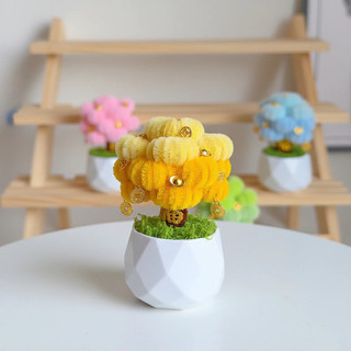 [HỎA TỐC HCM] CHARM VÀNG Cây tài lộc NHIỀU MẪU TRANG TRÍ LÀM HOA HANDMADE KẼM NHUNG HOA LEN ANGIHOME