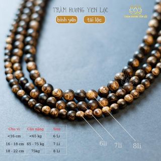 Vòng Tay Trầm Hương 108 Hạt Sánh Chìm - TRẦM HƯƠNG YÊN LỘC