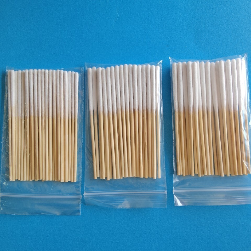 Dùng Một Lần 8cm Bảo Trì Trang Điểm Bông Lỏng Sửa Chữa Bông Lỏng Swabs Thẩm Mỹ Viện Chuyên Dụng Dài Tẩy Trang Ứng Dụng Bông Lỏng PYD