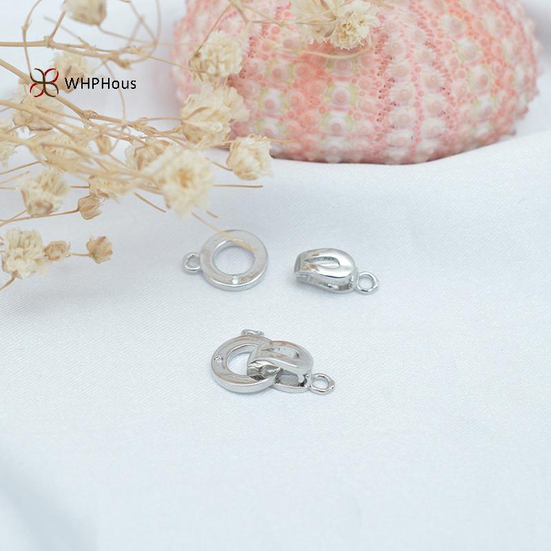 < WHPHous-t > 1 Cái Chốt Kết Nối Khóa Khóa Đồng Mạ Vàng 18K dát Zircon Ngọc Trai Cuối Khóa Trang Sức DIY Vòng Tay Vòng Cổ Cung Cấp