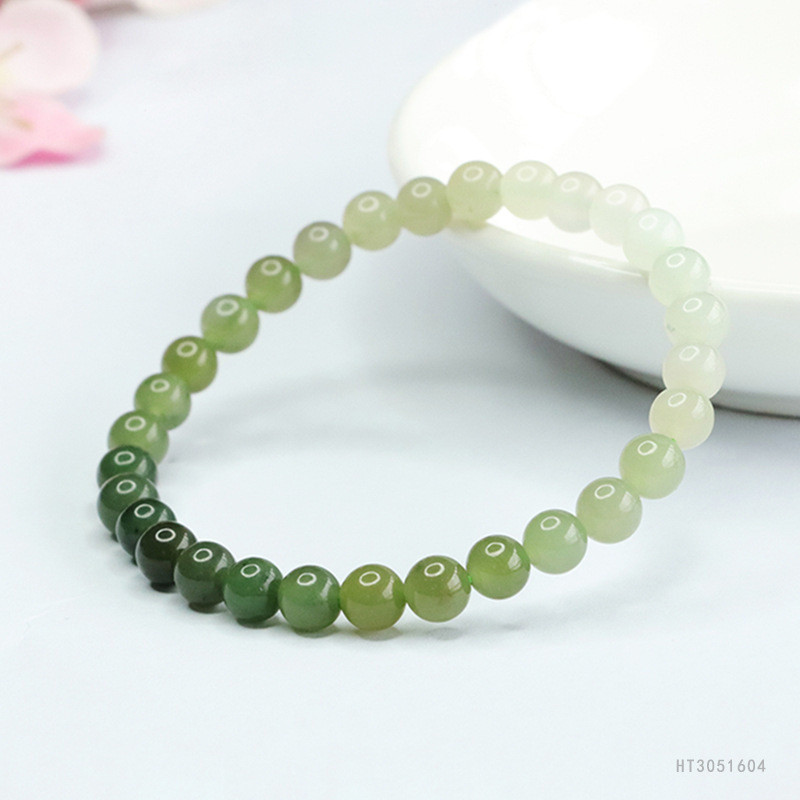 Vòng tay chuyển màu ngọc bích Hetian tự nhiên cao cấp