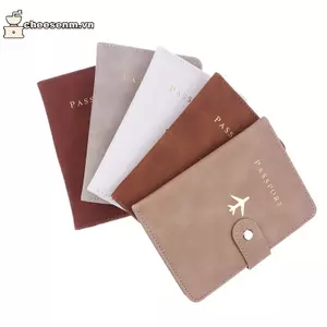 Cheenm 1 Giá Đỡ ID Có Khóa Máy Bay Da PU Du Lịch Hộ Chiếu Bao Nhiều Khe Cắm Thẻ Hộ Chiếu Unisex Du Lịch Tổ Chức VN