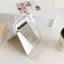 Gương gấp họa tiết hoa hồng trắng, gương trang điểm thanh lịch