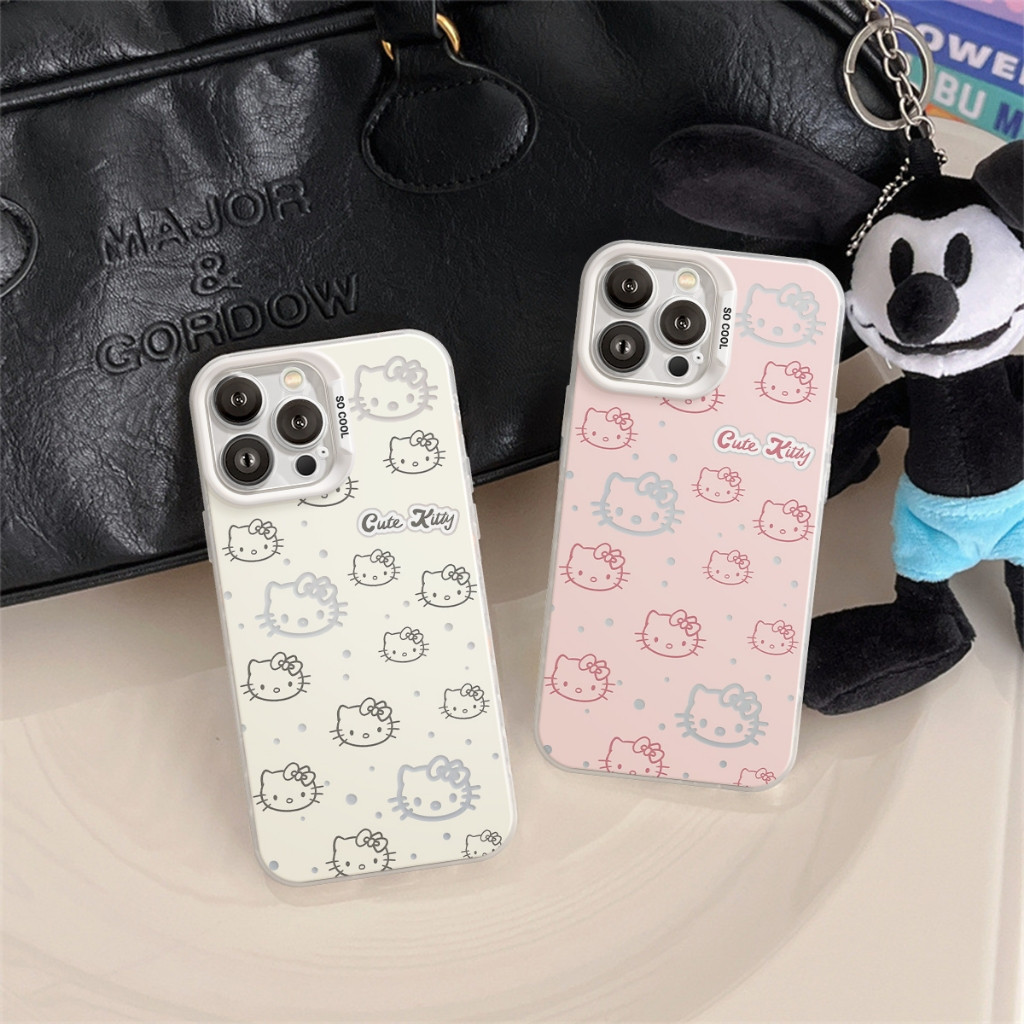 Ốp lưng chống sốc Hello Kitty nét vẽ, thiết kế dễ thương độc đáo phong cách nữ tính Cấp iPhone 17/16/15/14/13/12/11/X/XS