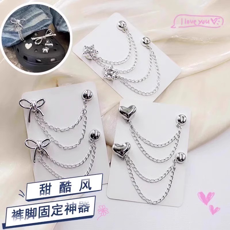 Kẹp Cộ Nam Châm Quần, Kẹp Thu Gọn Chân Quần, Phụ Kiện Trang Phục Phong Cách Ngầu Ngọt
