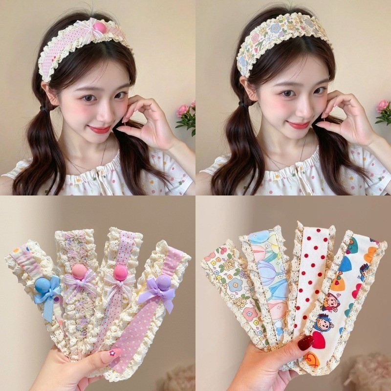 Băng Đô Miếng Dán Tóc Velcro Magic Dán Hoa Dễ Thương Thời Trang Hàn Quốc - Phụ Kiện Tóc