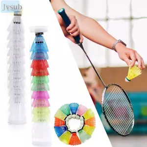 JVSUB 12 Chiếc Cầu Lông Chống Gió Nhiều Màu Phụ Kiện Huấn Luyện Ổn Định Bền Chống Gió
