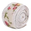 SMILE DIY Ren Ruy Băng, Ruy Băng Bố In Hình Hoa Đỏ, Ruy Băng 5 Mét Ren Viền Phong Cách Mộc Mạc Dây Đay Dây Đeo Đồ Trang Trí Giáng Sinh