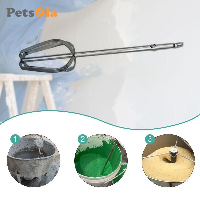 Cần khuấy bằng thép không gỉ dùng cho điện, lý tưởng cho các dự án DIY, quá trình trộn và làm việc bê tông.
