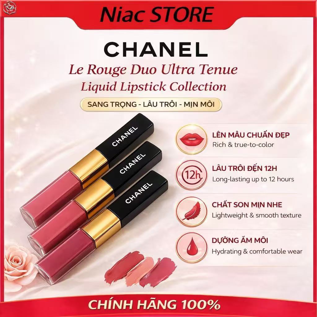 [Chính Hãng] Son lì ℂℍ𝔸ℕ𝔼𝕃 𝗟𝗘 𝗥𝗢𝗨𝗚𝗘 𝗗𝗨𝗢 𝗨𝗟𝗧𝗥𝗔 𝗧𝗘𝗡𝗨𝗘 Mới Nhất 2025 Full Box/Full Size