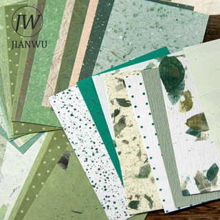 JIANWU Lost Letter Paper Series Vintage Họa Tiết Phong Cảnh Cắt Dán Sổ Lưu Niệm Chất Liệu Giấy Sáng Tạo DIY Rác Tạp Chí Văn Phòng Phẩm