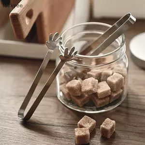Luckyew Thép Không Gỉ Mini Kẹp Thực Phẩm Cho Đường Viên Đá Nhíp Dễ Thương Nướng Bánh Ngọt Trang Trí Bánh Kẹo Món Tráng Miệng Kẹp TQ