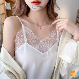 Áo voan Tank Top Nữ Mùa Hè Ren Không Tay Lớp Đế Gợi Cảm Nhẹ Cho Ngày Cuối Tuần Getaways Mới