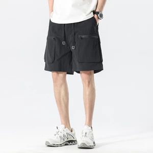 Quần short chở hàng thẳng túi lớn dành cho nam mùa hè, cỡ lớn, quần short thông thường nhẹ