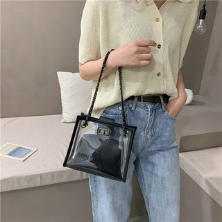 Túi đeo chéo trong suốt thời trang đa năng phong cách Hàn Quốc mới