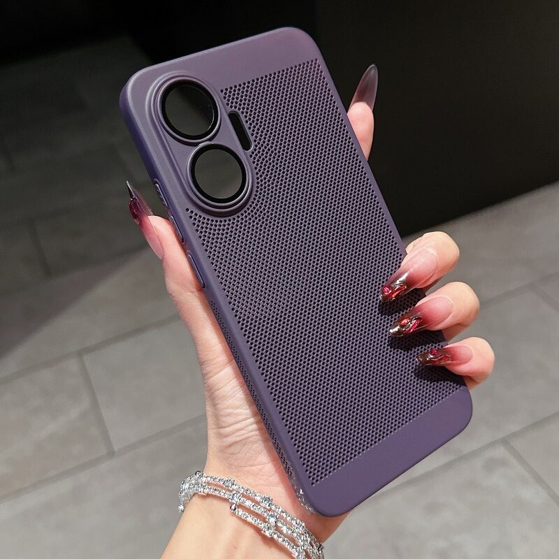 Mimi Giảm Giá Cho Redmi Turbo 5 Max 4 Pro / Poco X8 Pro Max F7 F8 Pro / Ultra Honeycomb Lưới Tản Nhiệt Vỏ Điện Thoại Siêu Mỏng Chống Rơi Kính Bảo Vệ Ống Kính